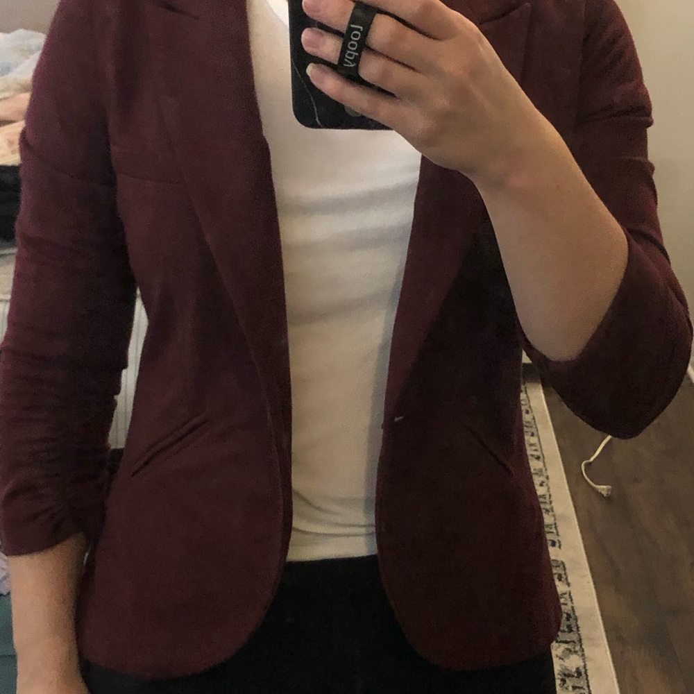 Burgundy blazer